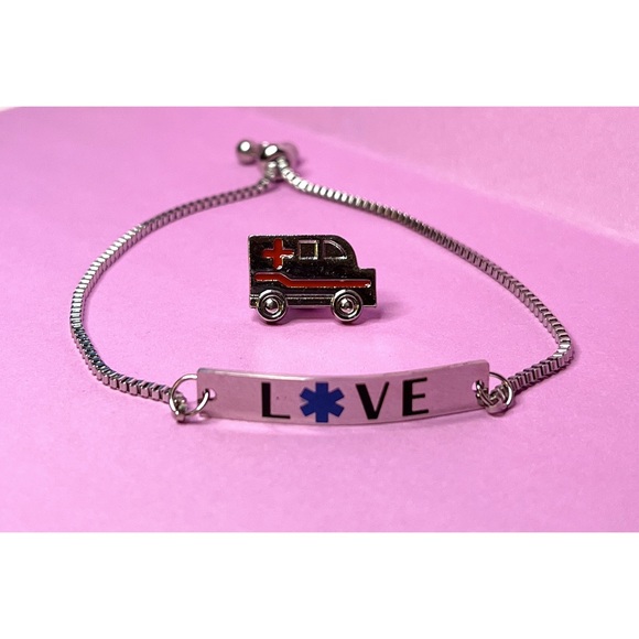 Star of Life Bracelet & Ambulance Pin Bundle - Picture 3 of 4